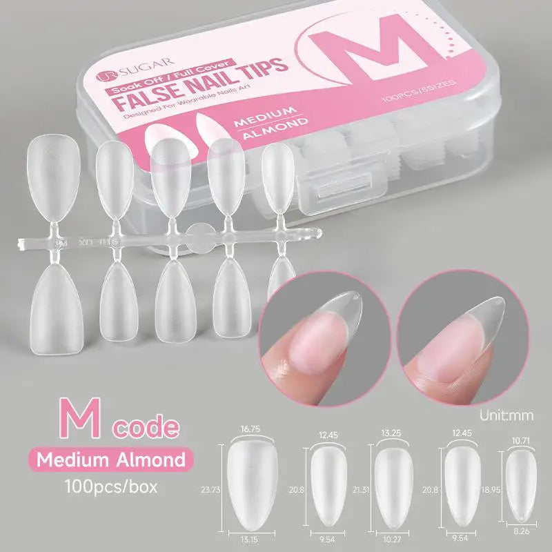 100/420Pcs Matte Soft Gel Tips Full Cover False Nail Tips Press On Acrylic Nails Short Almond Coffin Artificial Nails Extension Peaceful Pleasures Health and Wellness 100Pcs M Pink