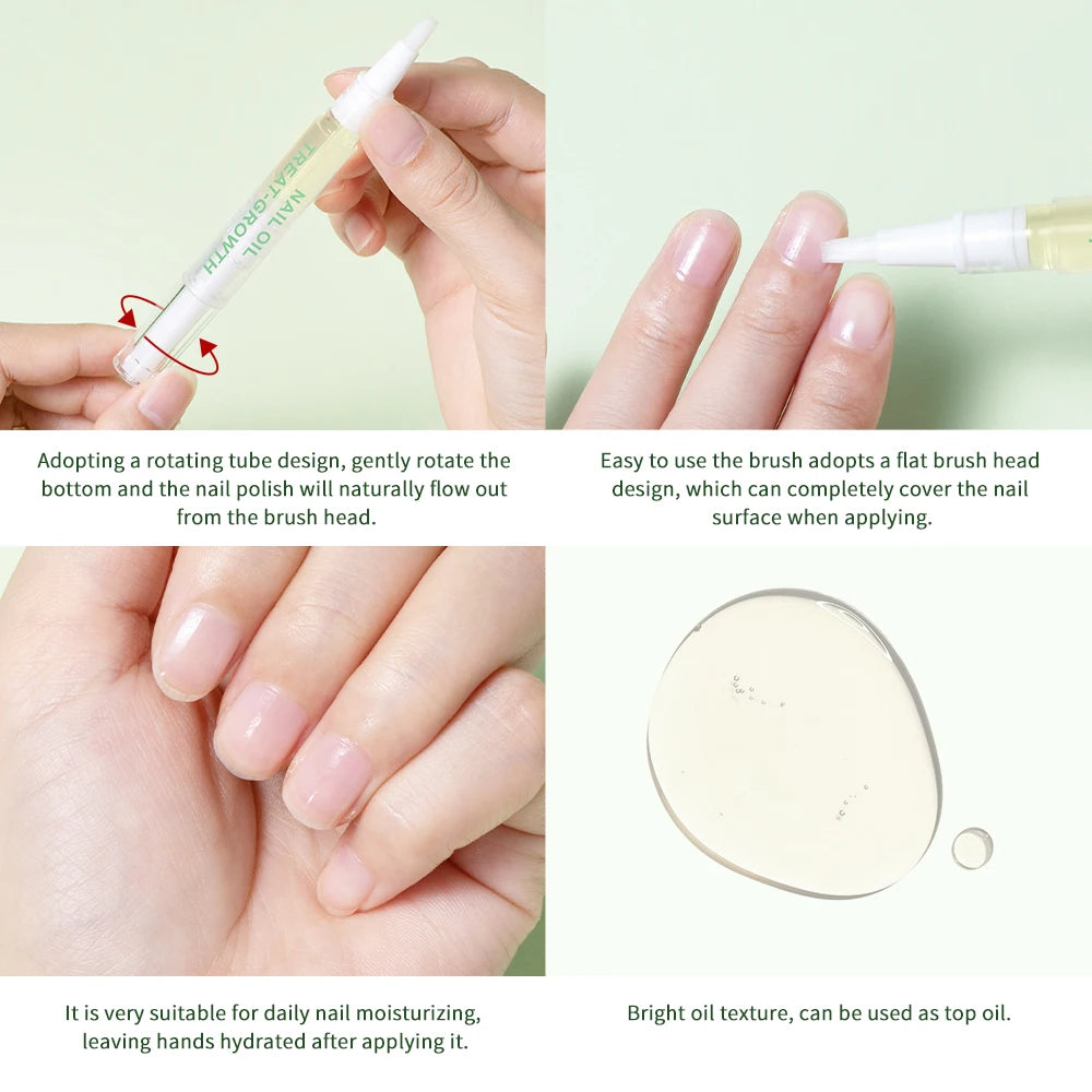 Nail Treat-Growth Oil Nail Nutrition Oil Pen Nail Treatment Cuticle Revitalizer Oil Prevent Nail Polish Agnail Nourish Skin Peaceful Pleasures Health and Wellness