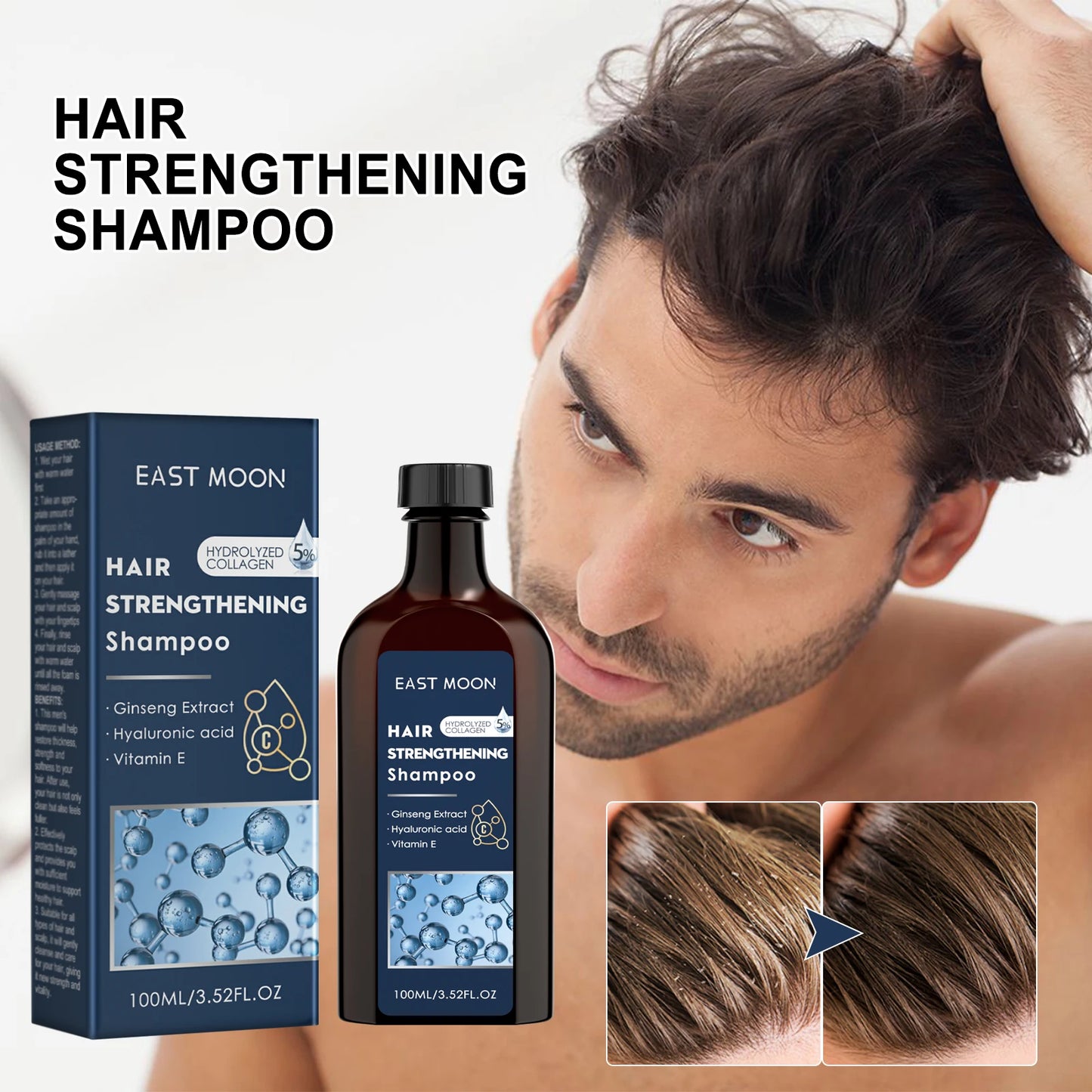 East Moon Collagen Shampoo for Men – Dandruff & Oil Control