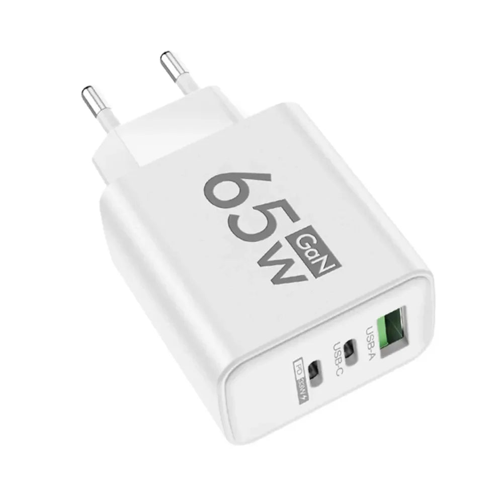 65W GaN USB-C Fast Charger | PD & QC | iPhone Samsung