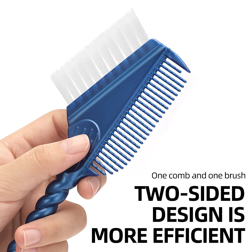 Barbershop Dye Hair Double Head Brush Salon Non-Slip Color Cream Brush Hair Coloring Brush Hair Dye Applicator Dust Brush Tool Peaceful Pleasures Health and Wellness