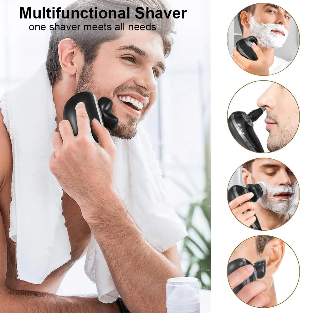 Electric Head Shaver for Men Bald Head Shaving Machine Electric Razor Man Hair Beard Trimmer Rechargeable Men's Hair Clipper Peaceful Pleasures Health and Wellness