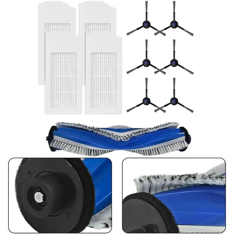 Y51A-Vacuum Cleaner Accessory Sets For Ecovacs Debot N20 / N20 Plus / N20 Pro Plus Main Brush Side Brush Hepa Filter Peaceful Pleasures Health and Wellness As Shown