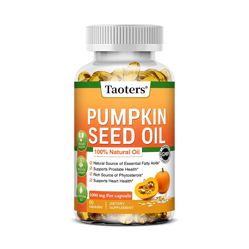 Pumpkin Seed Oil Capsules – Urinary, Bladder & Hair Support 120ct