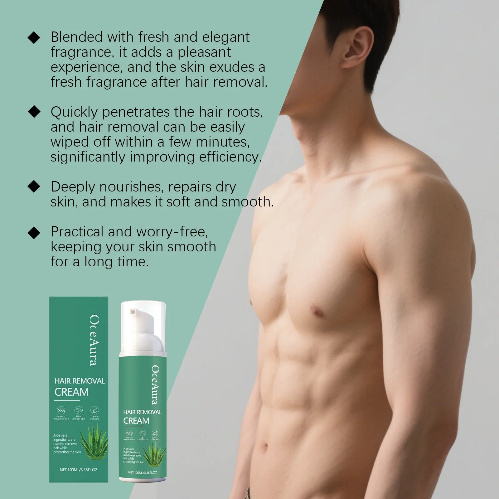 Men's Hair Removal Mousse Chest Legs Arms Armpits Painless Hair Removal Moisturizing Refresh Smooth Inhibiting Growth Foam Spray Peaceful Pleasures Health and Wellness