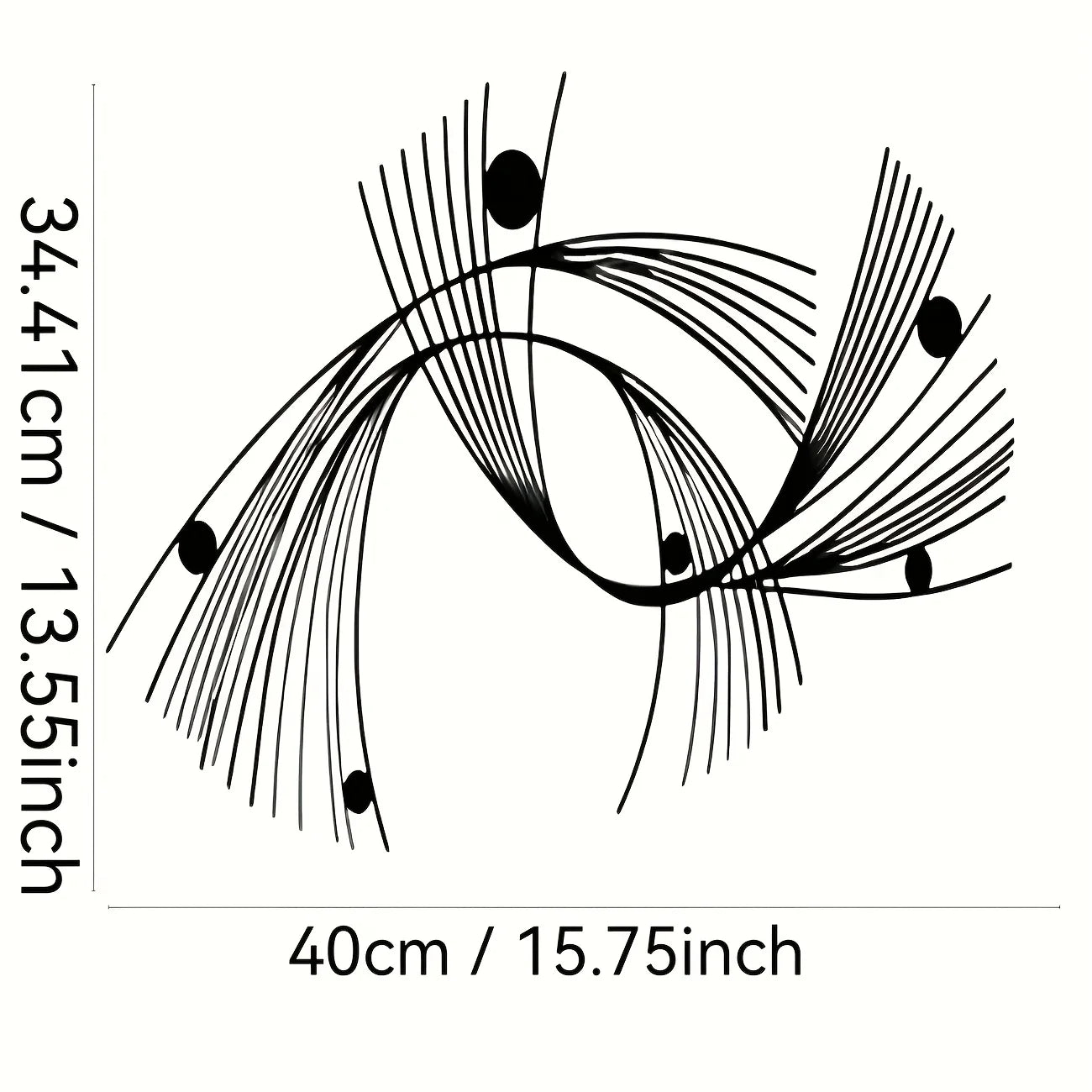 Modern Abstract Geometric Metal Wall Art, Minimalist Linear Art, Suitable for Home, Office, Indoor/outdoor Sign, Easy To Hang Peaceful Pleasures Health and Wellness