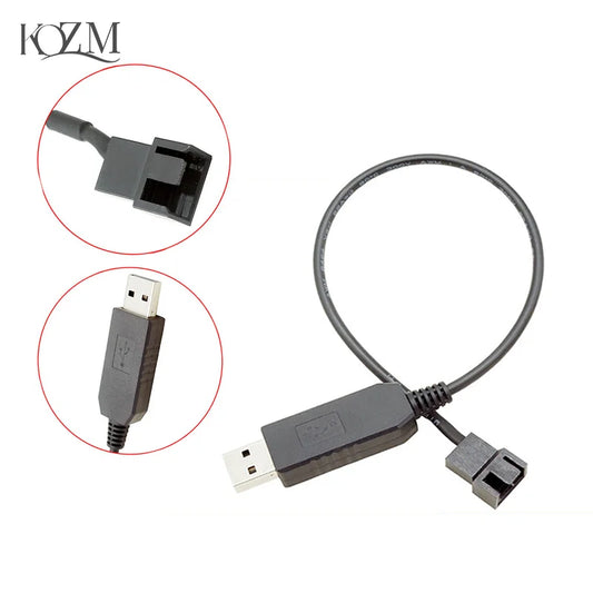 USB to 4-Pin PWM 5V–12V Boost Cable for PC Cooling Fans Fan Power Adapter Cable Oasis Select
