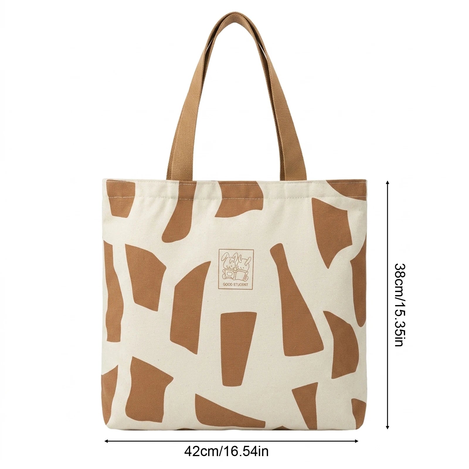 Canvas Shoulder Bag For Women Large Capacity School Books Bag Durable Waterproof Design Peaceful Pleasures Health and Wellness