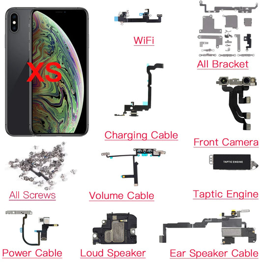 iPhone XS Inner Replacement Parts Kit – Flex Cable & Screws Phone Replacement Parts Oasis Select