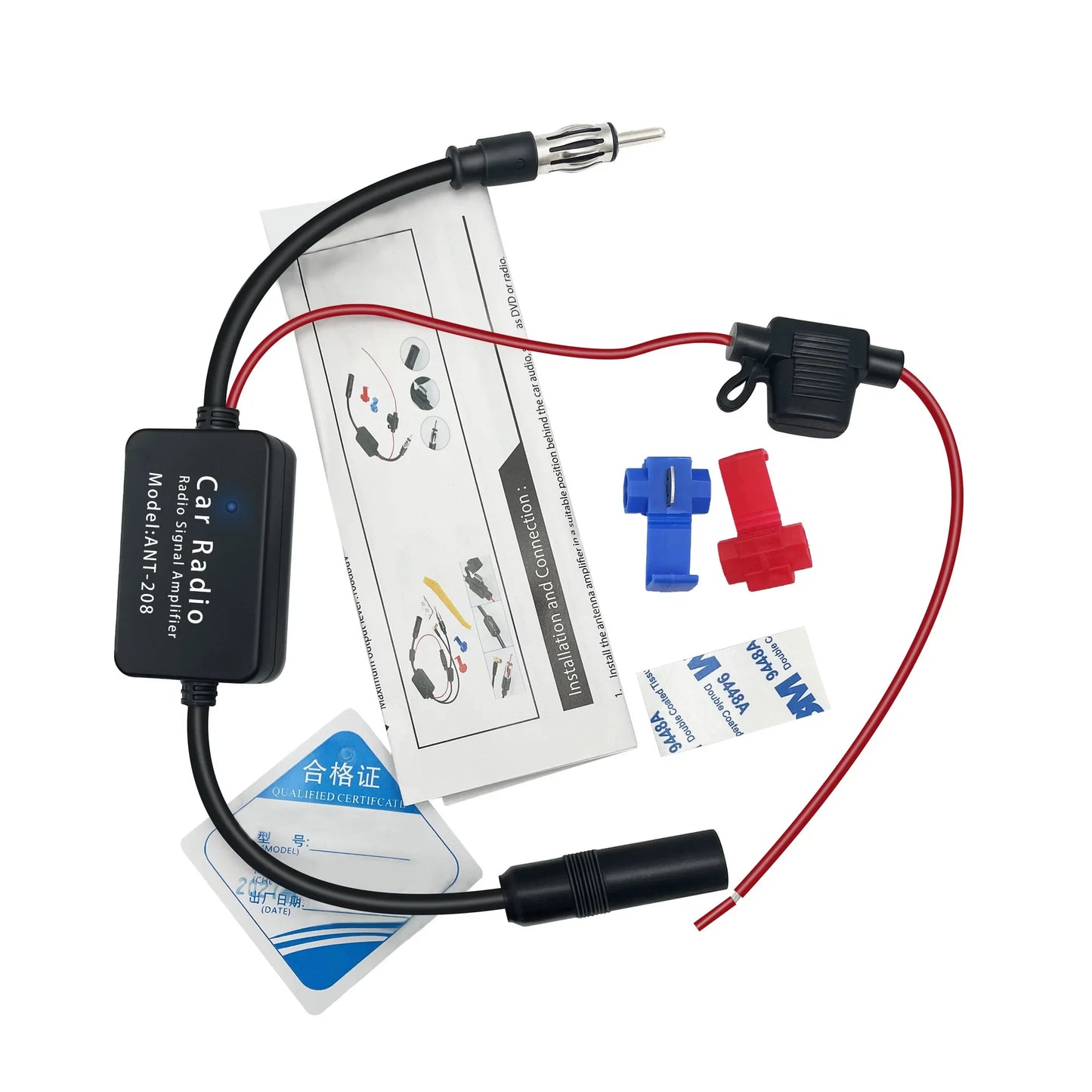 3-in-1 Car Radio Antenna Amplifier – FM AM DAB Signal Booster