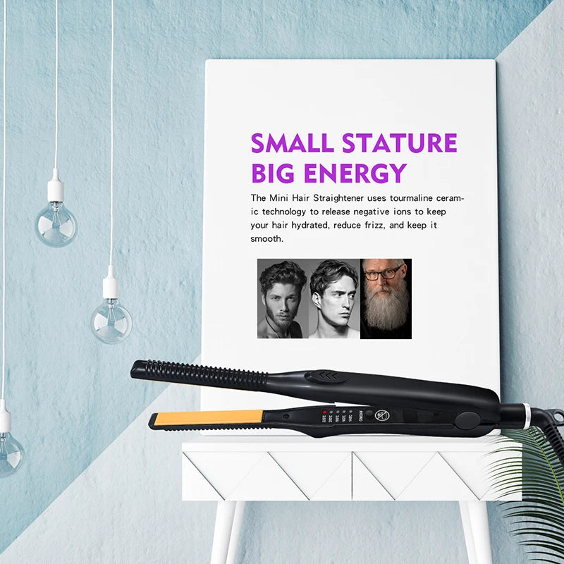 Professional Ceramic Flat Iron 2 in 1 Hair Straightener Short Hair Fluffy Pencil Hair Curler Peaceful Pleasures Health and Wellness