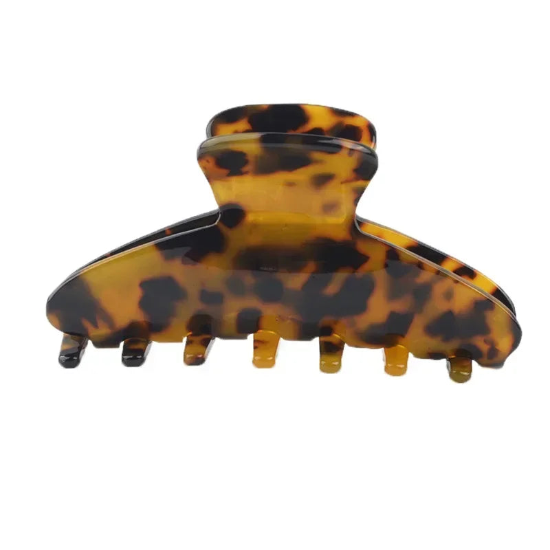 Fashion Acetate Leopard Print Hair Claws Geometric Crab Shape Clamp Styling Hair Clips for Women Girls Hairpin Hair Accessories Peaceful Pleasures Health and Wellness 2
