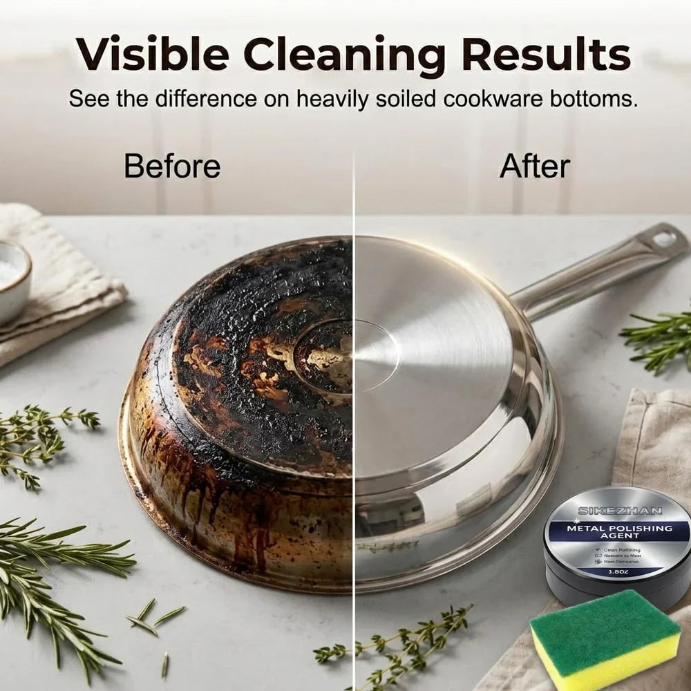 Metal Polishing Paste – Rust & Tarnish Remover with Sponge