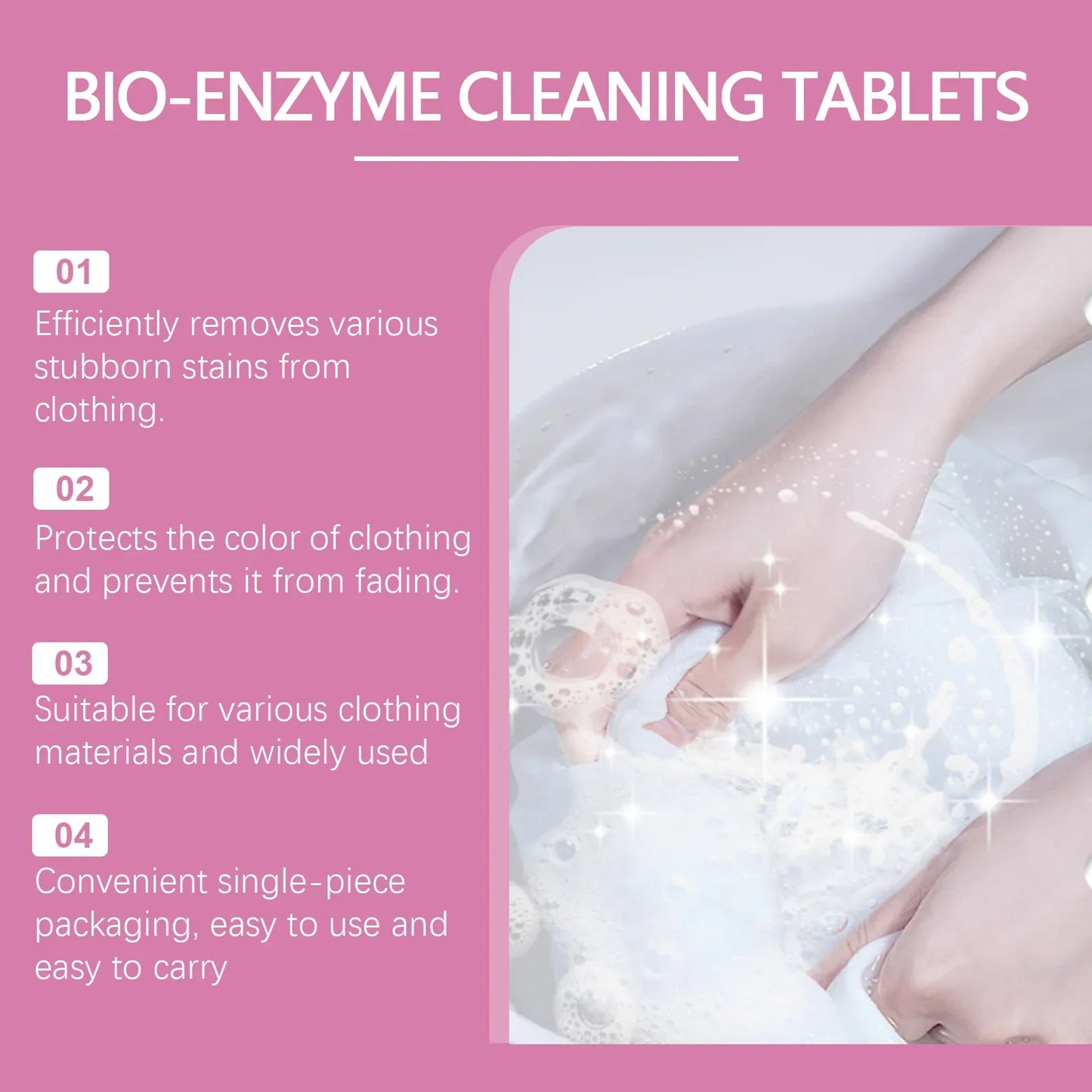 Bio Enzyme Cleaning Tablets – Stain Remover & Colour Protector