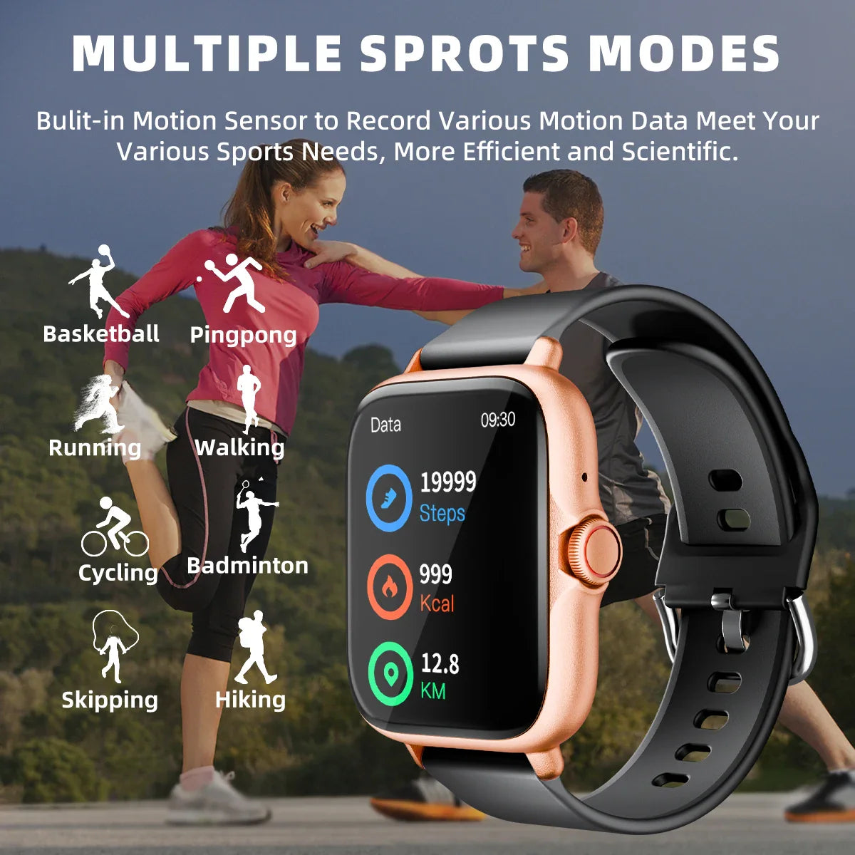DESERTCAT 1.83" Smart Watch – Call, Sleep & Fitness Tracker