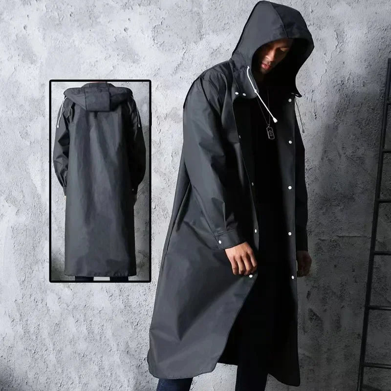 Men's Waterproof EVA Raincoat – Motorcycle Poncho & Fishing Gear