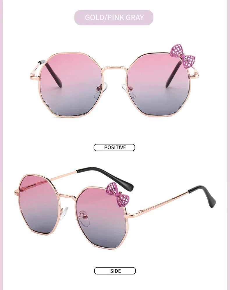 Kids UV400 Butterfly Sunglasses – Bow Metal Frame Boys & Girls