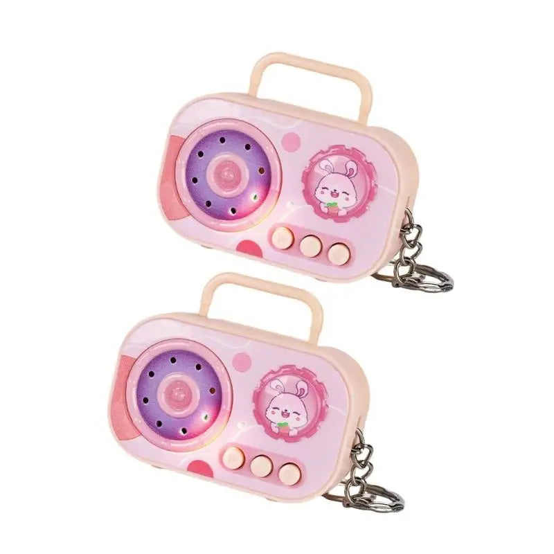 Mini Cassette Tape Keychain Retro Novelty Gift – 2pcs