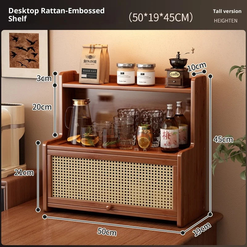 Space Saving Multifunctional Countertop Spice Rack Dustproof Kitchen Organizer Shelf For Home Bathroom Cabinet Storage Peaceful Pleasures Health and Wellness 3 Layer 50cm A