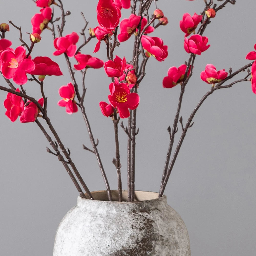 Silk Plum Blossom Artificial Flower Branch | Wedding & Home Decor