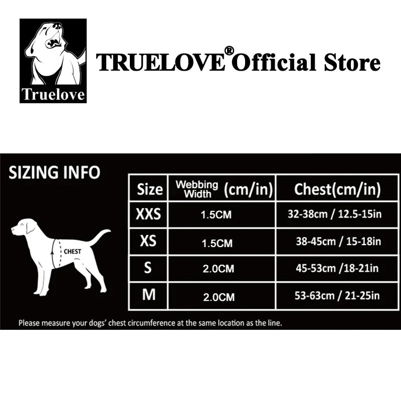 Truelove Easy to Take-on Dog Harness Soft Material Fashion Design Adjustable Reflective Pet Har TLH3013 TLH30131 Peaceful Pleasures Health and Wellness