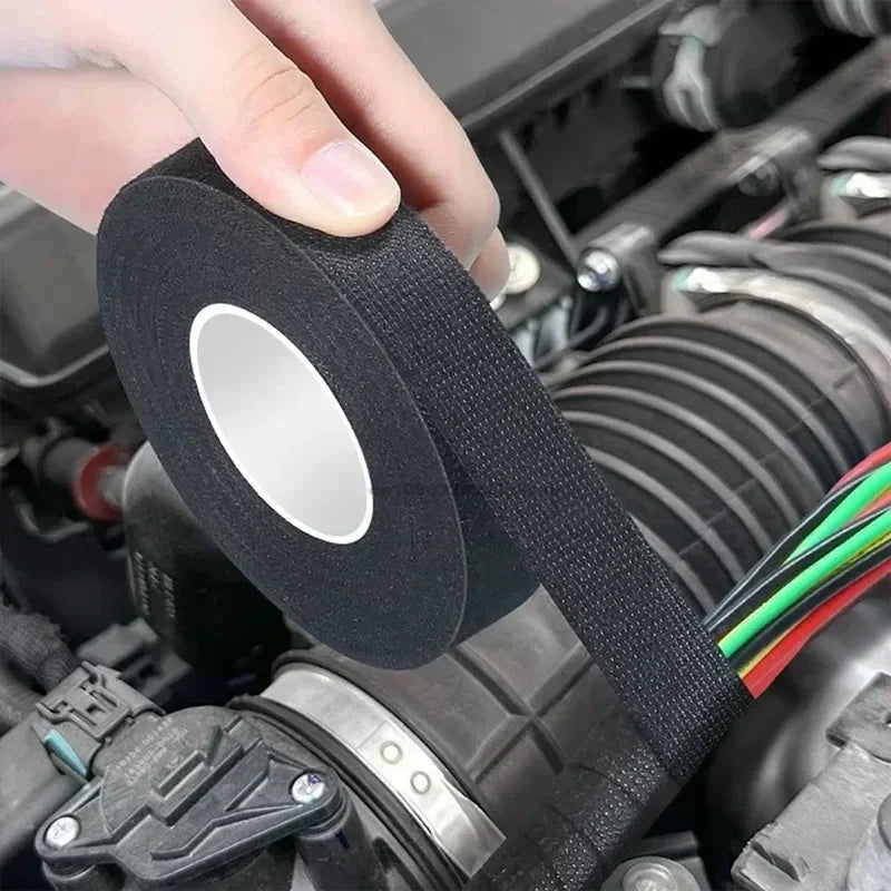 Black Fabric Cloth Tape – Sound Absorbing & Electrical Insulation