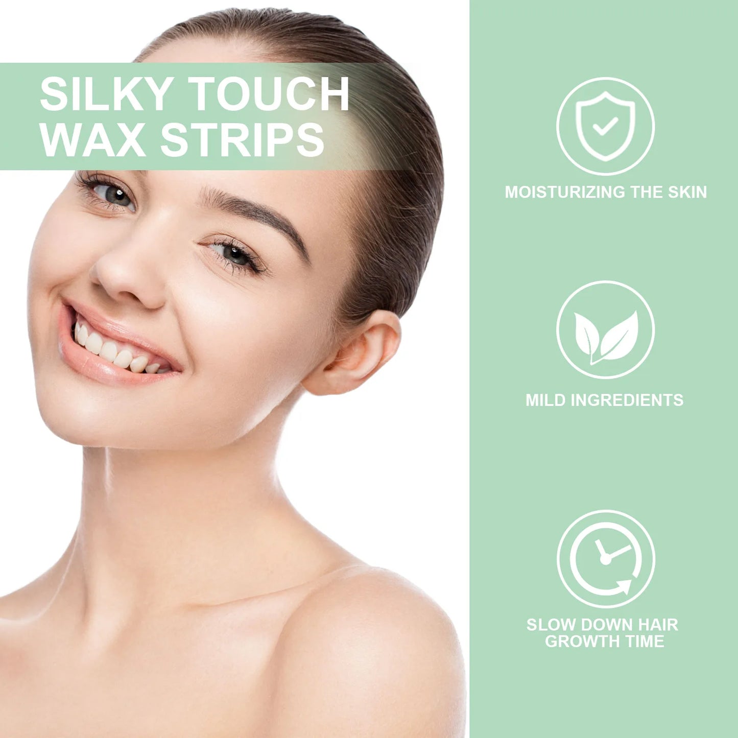 40-Piece Cold Wax Strips – Face & Body Hair Removal with Aloe