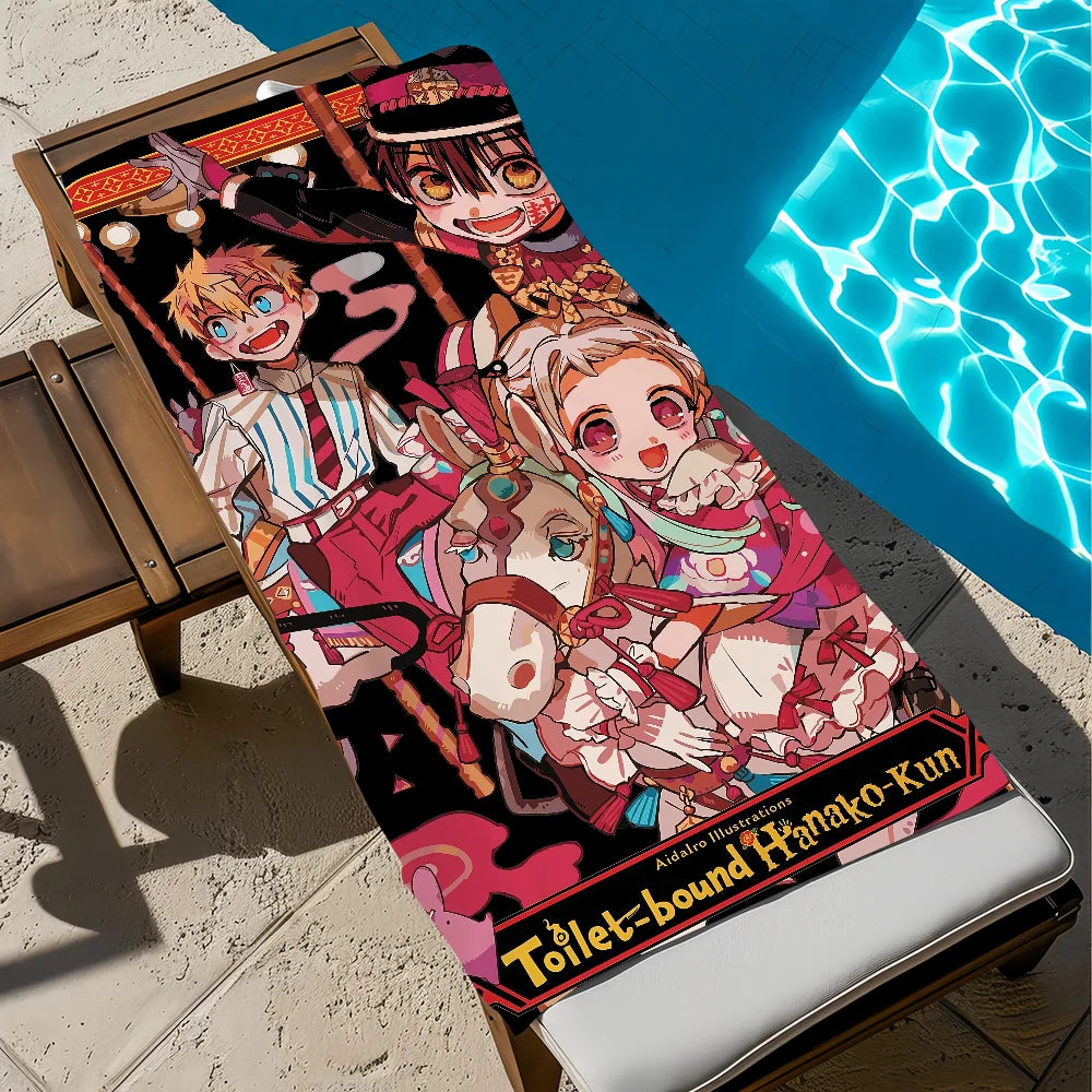 Hanako-Kun Anime Quick-Dry Beach Towel | Soft, Absorbent, 11 Sizes Anime Beach Towel Peaceful Pleasures Health and Wellness z6 STJ150x260CM