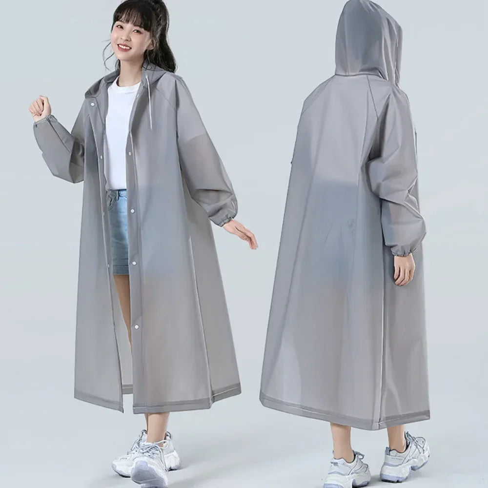 Thickening Portable Raincoat for Hiking Waterproof Transparent Reusable Poncho Outdoor Raincoat Rain Cover for Man & Women Peaceful Pleasures Health and Wellness