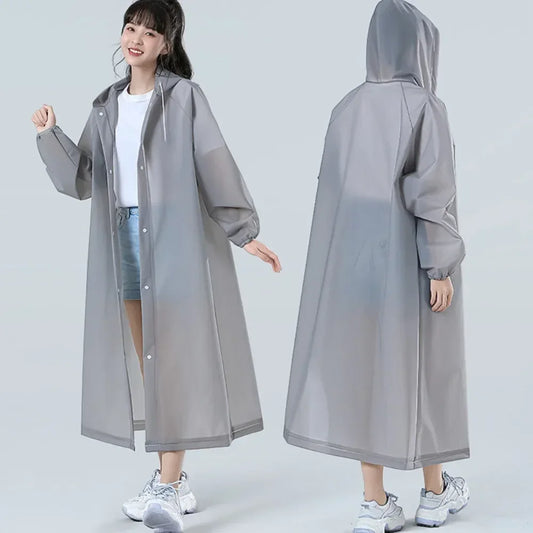 Thickening Portable Raincoat for Hiking Waterproof Transparent Reusable Poncho Outdoor Raincoat Rain Cover for Man & Women Peaceful Pleasures Health and Wellness