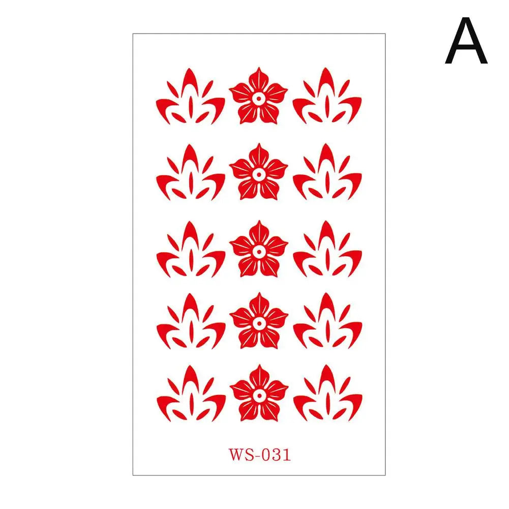 Chinese Ancient Style Forehead Temporary Tattoo Stickers | 15 Designs