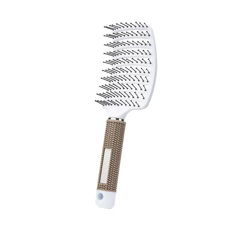 Hair Brush Scalp Massage Comb Hairbrush Bristle;Nylon Women Wet Curly Detangle Hair Brush for Salon Hairdressing Styling Tools Peaceful Pleasures Health and Wellness white hairless
