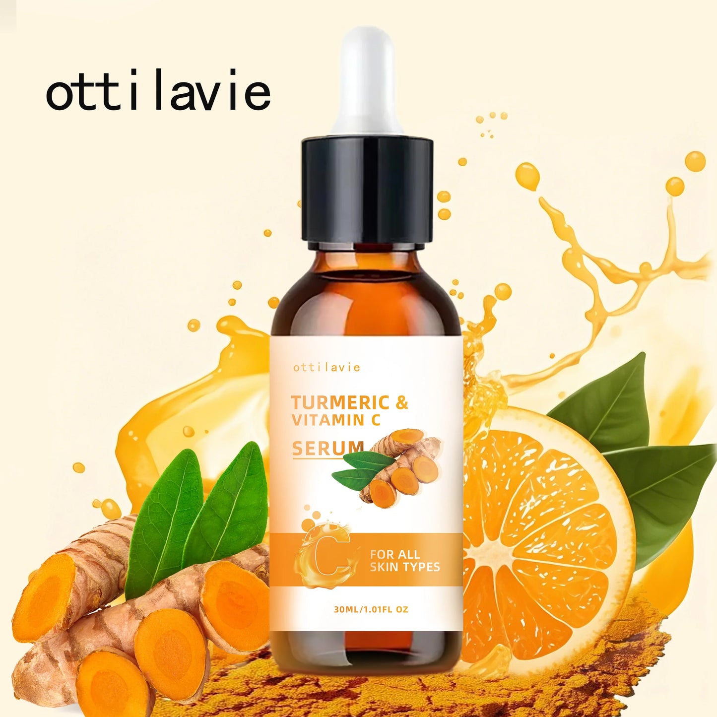Turmeric & Vitamin C Lifting Face Serum – Hydrating, All Skin