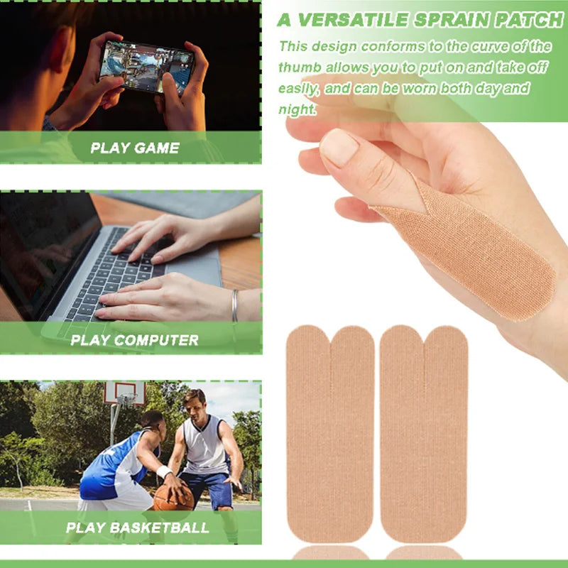 20pcs Hand And Wrist Thumb Joint Patches-Elastic Self-adhesive Sports Tape,For Thumb,Fingers And Toes Protection Peaceful Pleasures Health and Wellness