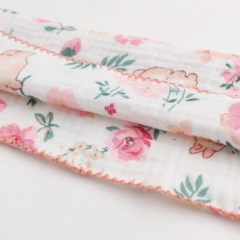 Baby Muslin Cotton Washcloth – Soft Newborn Wipe & Bib