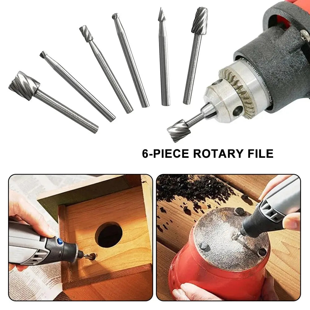 High-speed Steel Woodworking Small Rotary File Grinding Head DIY