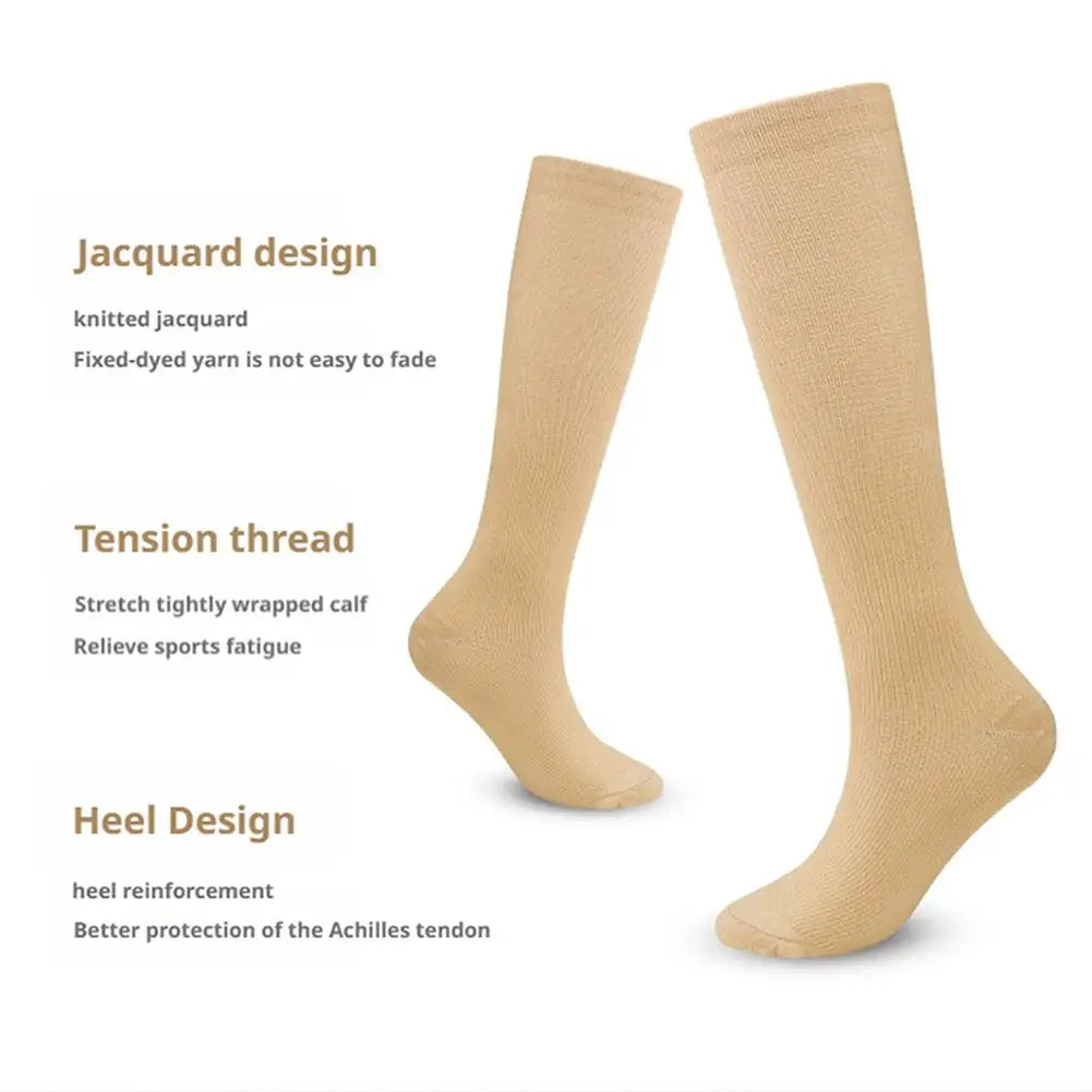 Graduated Compression Stockings – Closed Toe Knee-High Compression Socks for Running, Cycling & Athletic Performance (S–XL) Peaceful Pleasures Health and Wellness