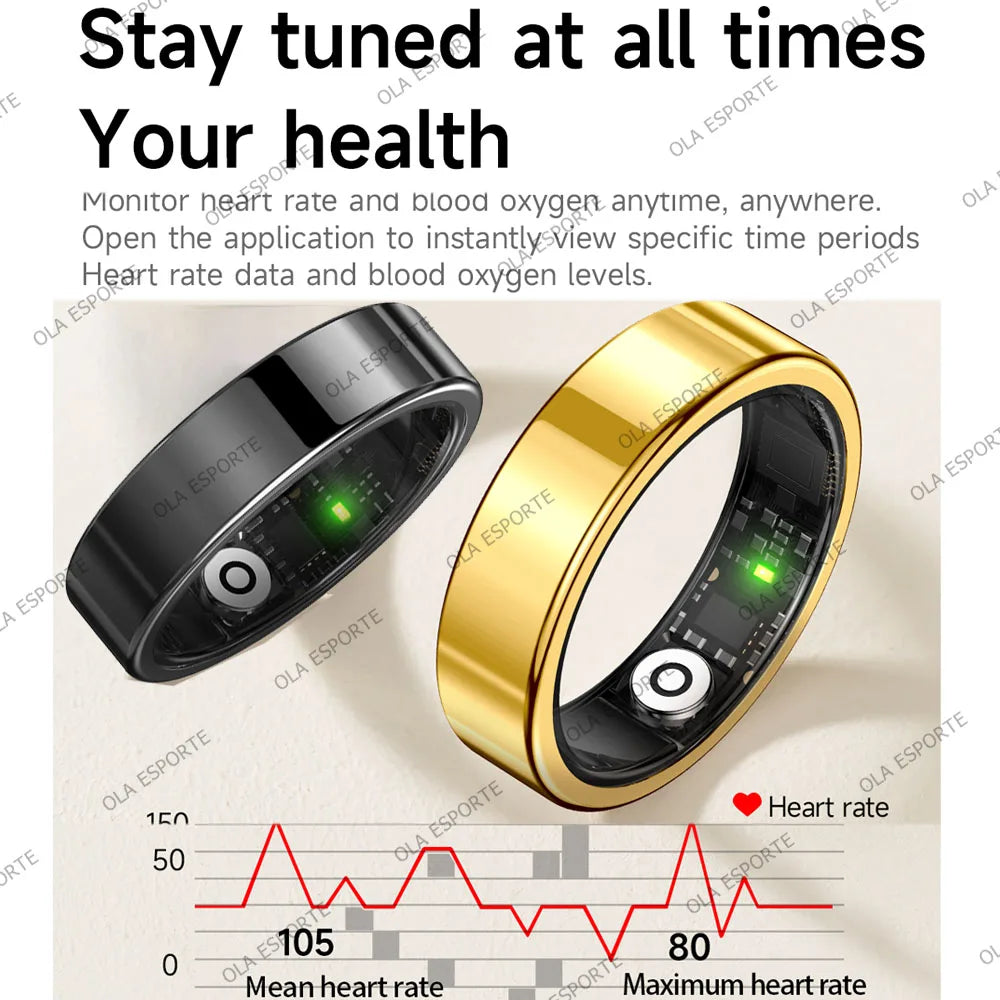Ola Esporte Smart Ring – Heart Rate, SpO2 & Sleep IP68