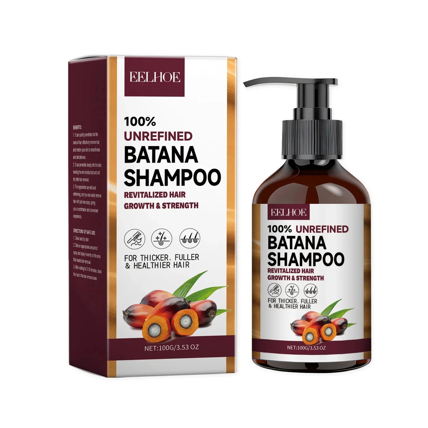 Batana Hair Growth Oil Conditioner Anti Hair Loss Products Fast Growing Hair Mask Nourishing Repair Roots Hair Care for women Peaceful Pleasures Health and Wellness 100g Shampoo