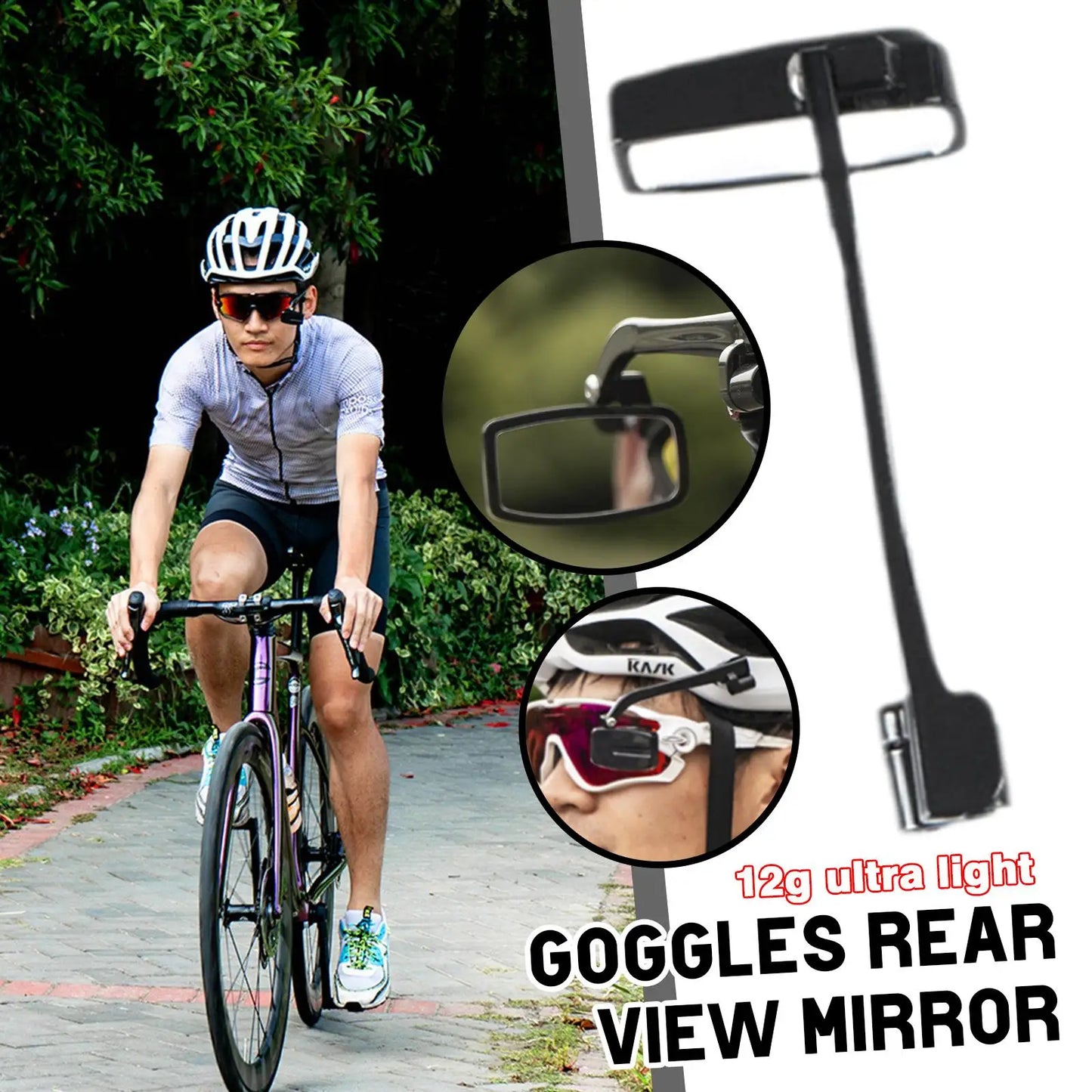 Cycling Goggles Rear View Mirror for Enhanced Safety Peaceful Pleasures Health and Wellness