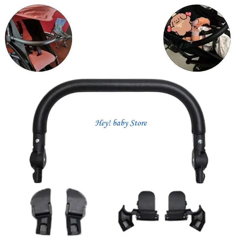 Universal Stroller Bumper Bar | PU Armrest & Legrest for Prams