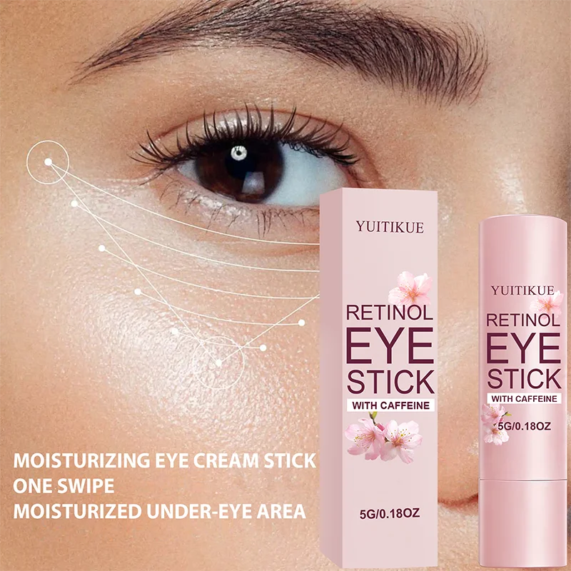 Retinol Eye Stick, Yuitikue 5g Caffeine Infused Eye Care Stick for Reducing Dark Circles, Puffiness & Smoothing Wrinkles Peaceful Pleasures Health and Wellness