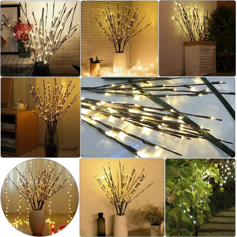 RUNTOIN Tree Branch Fairy String Lights – Battery LED Decor