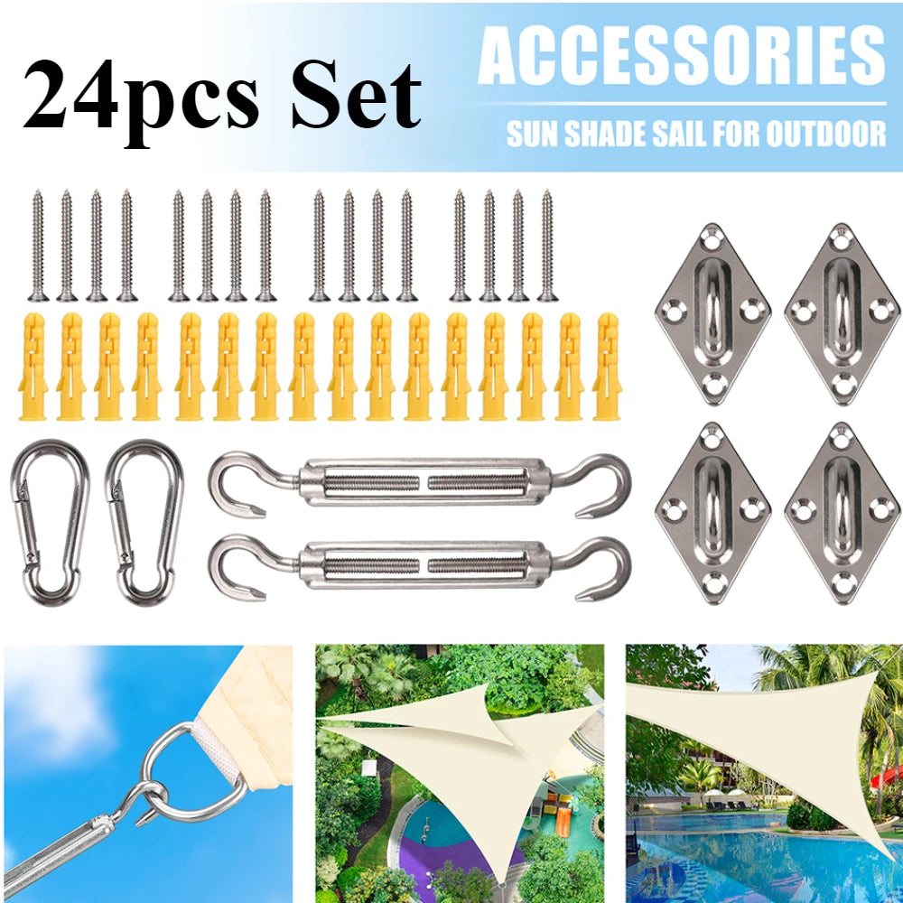 Triangle Shade Sail UPF50+ 98% UV Block Water-Resistant Canopy