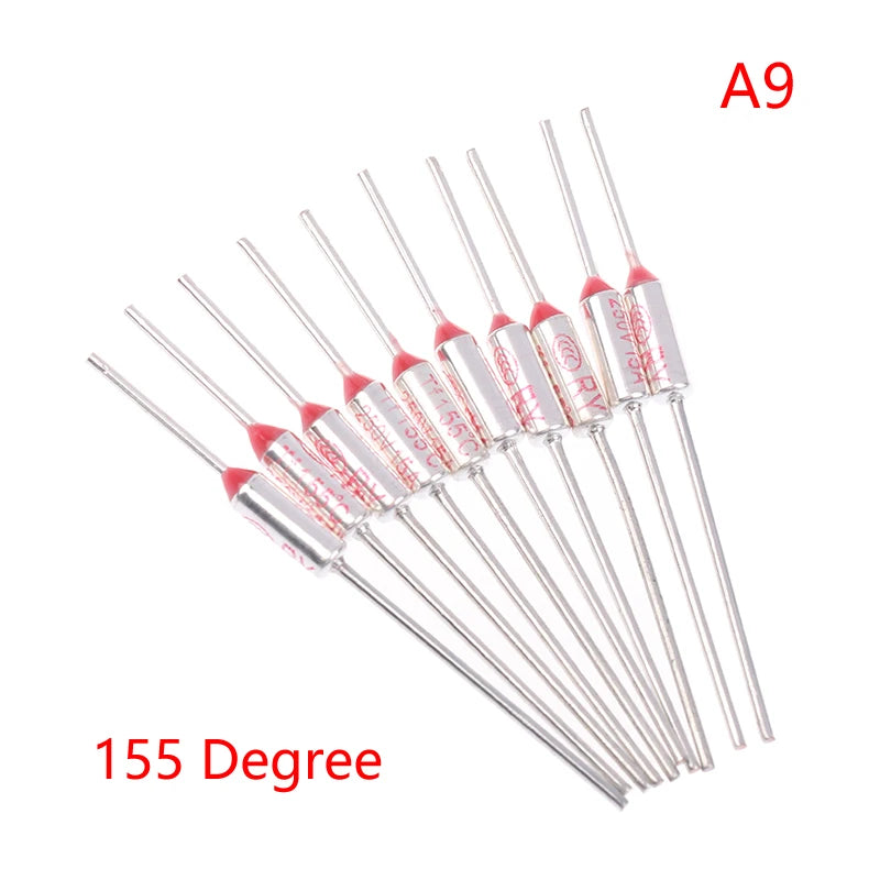 10Pcs TF Thermal Fuse RY 15A 250VTemperature 121C 125C 128C 130C 135C 140C 145C 150C 155C 160C 165C 167C 175C 180C 185C 192C Peaceful Pleasures Health and Wellness 155 Degree