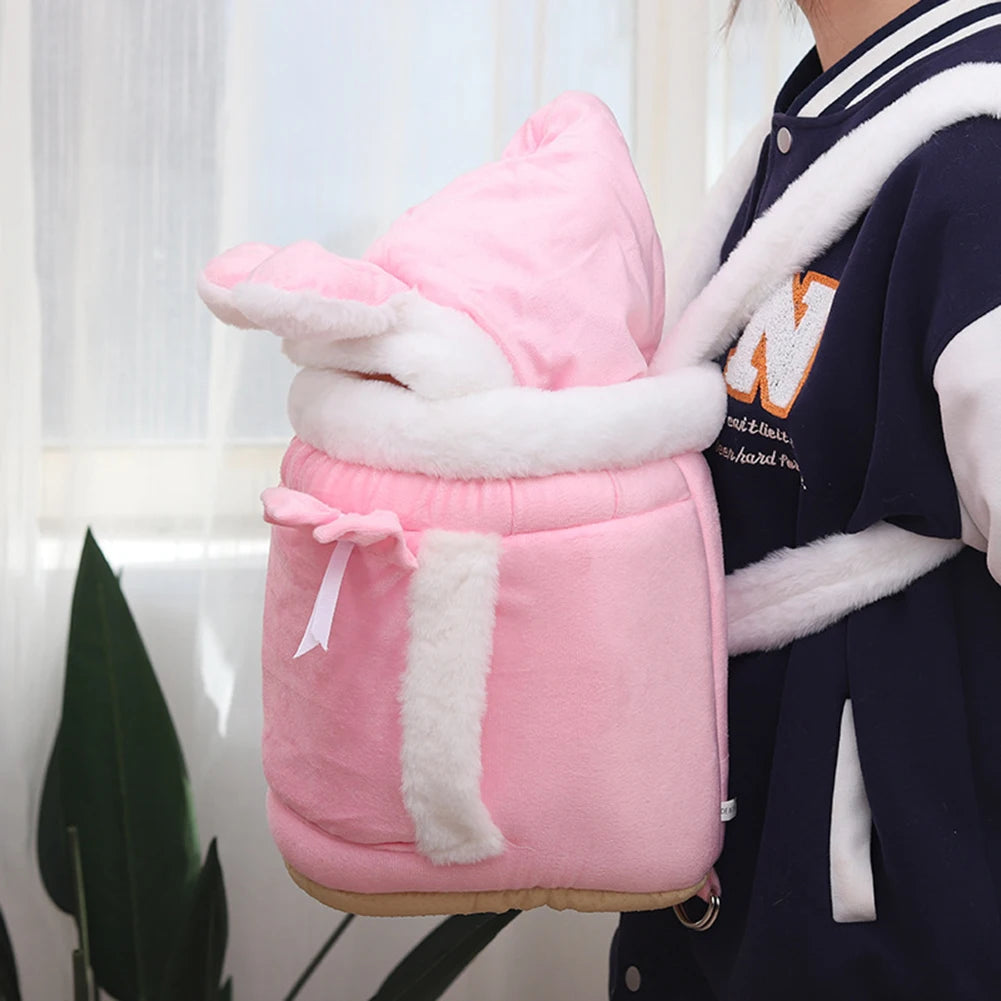 Winter Plush Cat Carrier Backpack | Cozy Travel Bag for Pets