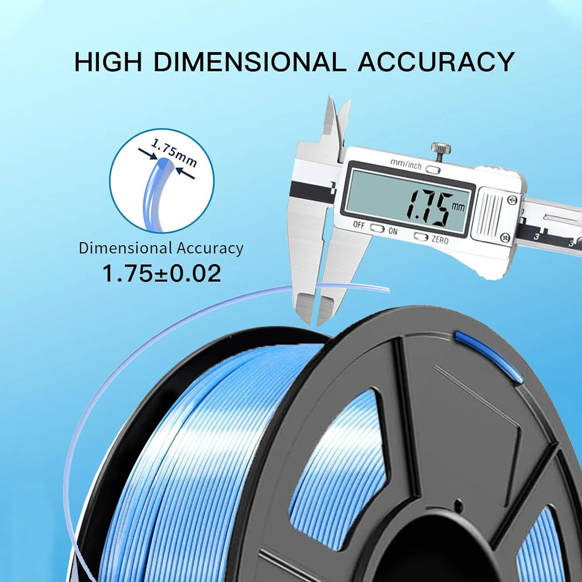 Silk Dual Color PLA Filament 1.75mm | DINGSUN 3D 200g–1kg