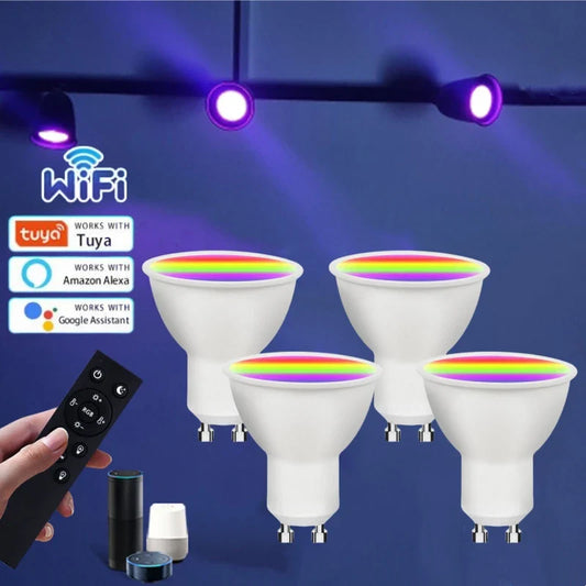 Tuya WiFi Smart GU10 LED Bulb – Alexa & Google Home, RF Remote Smart LED Spotlight Oasis Select