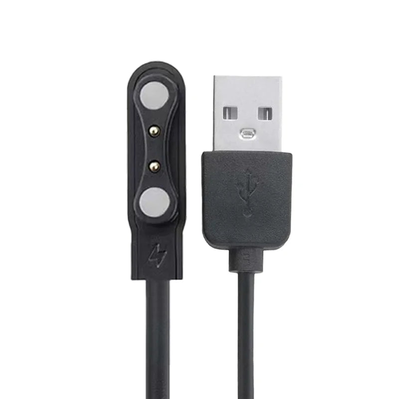 Magnetic USB Charger Cable for Haylou RS4 Plus Smartwatch Peaceful Pleasures Health and Wellness Black