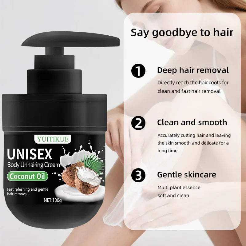 YUITIKUE Hair Removal Cream 100g – Coconut Oil & Aloe
